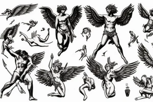 icarus falling greek mythology tattoo idea