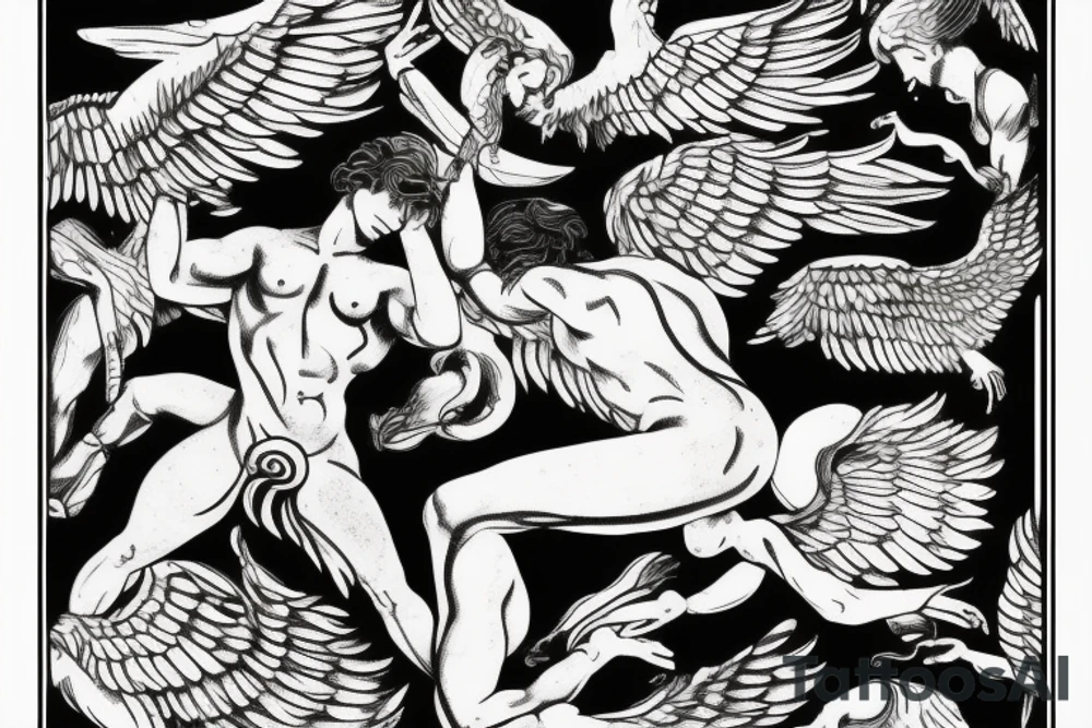 icarus falling greek mythology tattoo idea