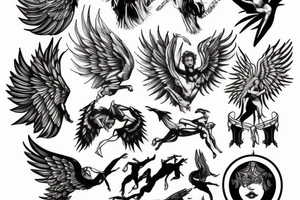 icarus falling greek mythology tattoo idea