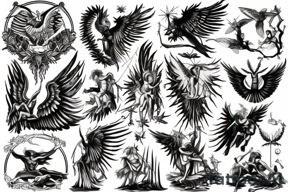 icarus falling greek mythology tattoo idea