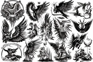 icarus falling greek mythology tattoo idea