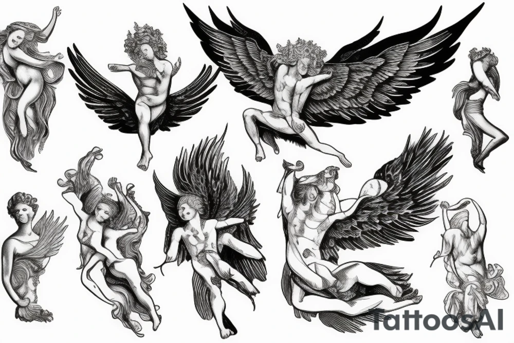 icarus falling greek mythology tattoo idea