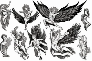 icarus falling greek mythology tattoo idea