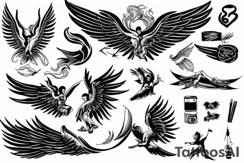 icarus falling greek tattoo idea