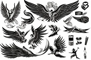 icarus falling greek tattoo idea