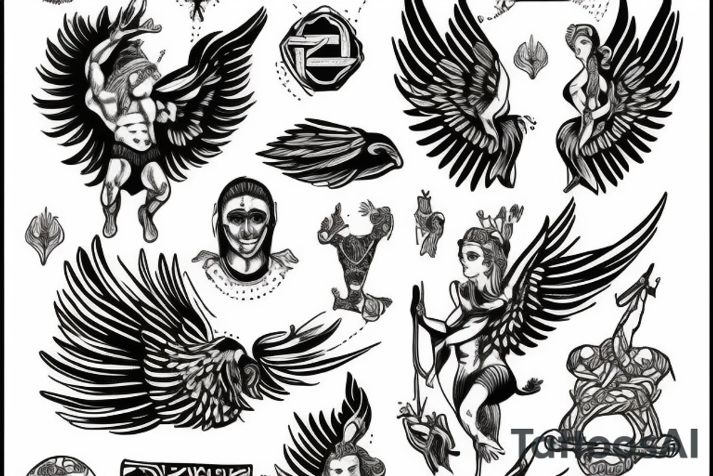 icarus falling greek tattoo idea