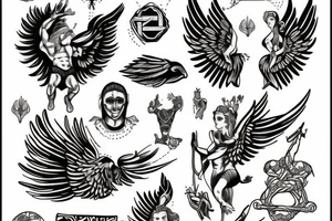 icarus falling greek tattoo idea