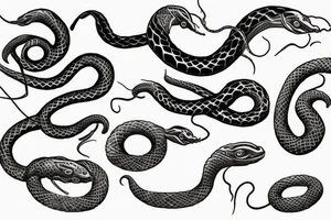 snake coiling tattoo idea