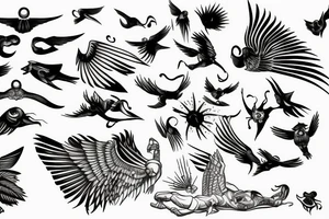 Icurus falling from the sun tattoo idea