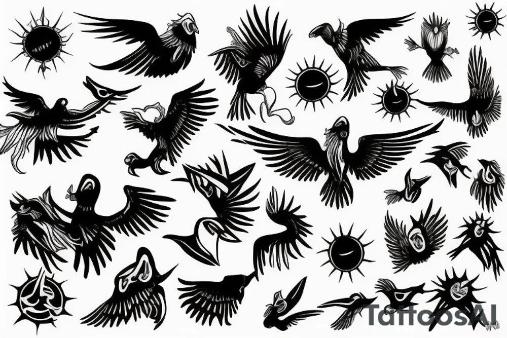 Icurus falling from the sun tattoo idea