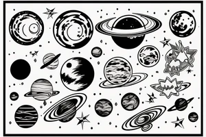 Solar system tattoo idea