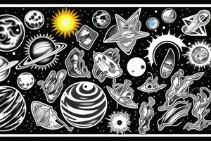 Solar system tattoo idea