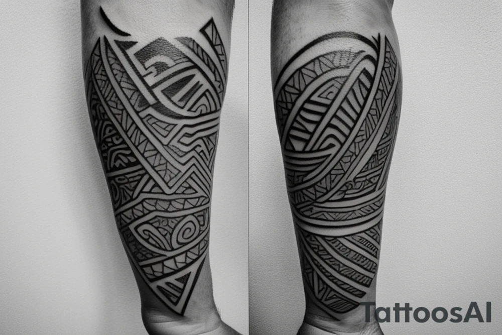 Small single forearm band tattoo

polynesian tattoo idea