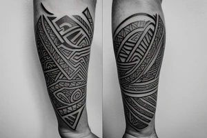 Small single forearm band tattoo

polynesian tattoo idea