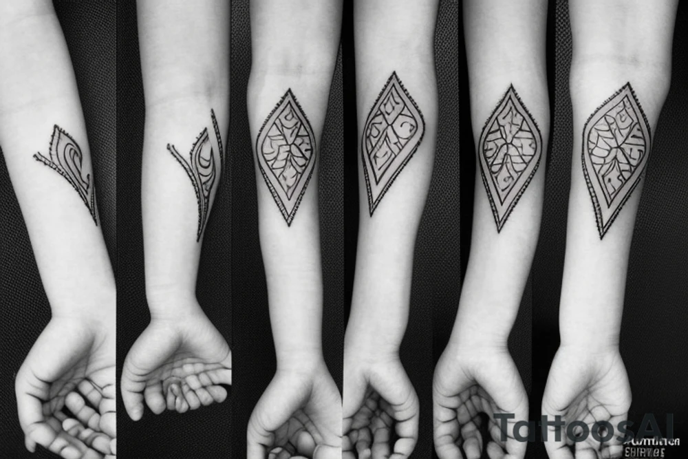 Small single forearm band tattoo tattoo idea