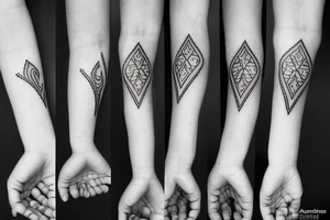 Small single forearm band tattoo tattoo idea