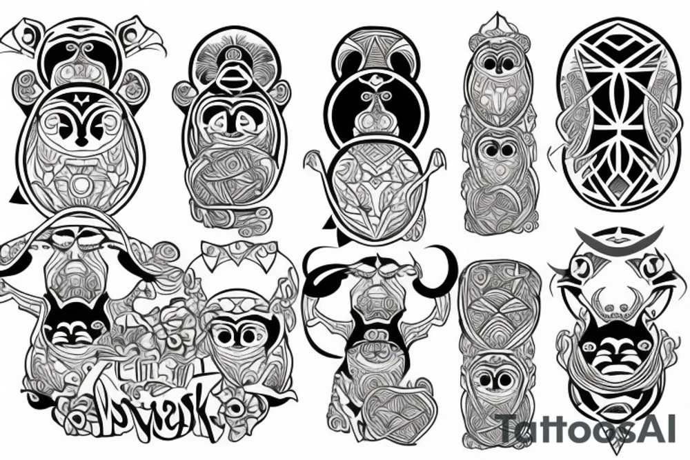 three wise monkeys tattoo idea