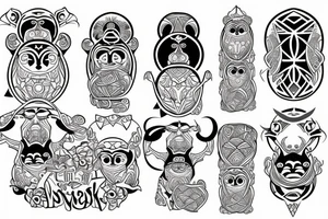 three wise monkeys tattoo idea
