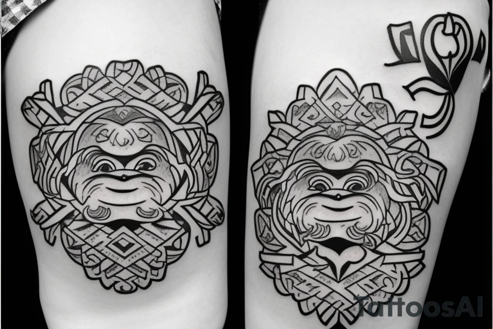three wise monkeys  emojis tattoo idea