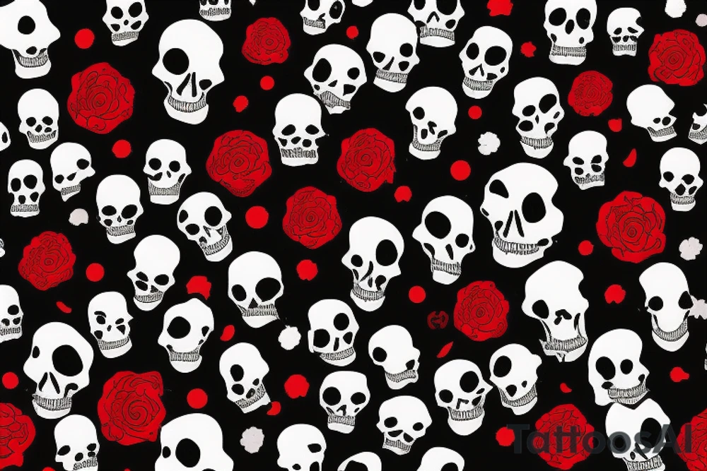 trash polka full sleeve with side neck
black and red
any skulls tattoo idea