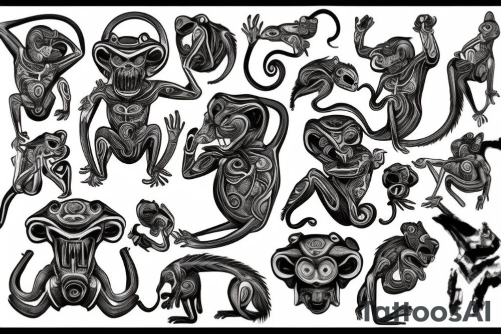 monkey tattoo idea