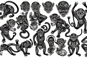 monkey tattoo idea
