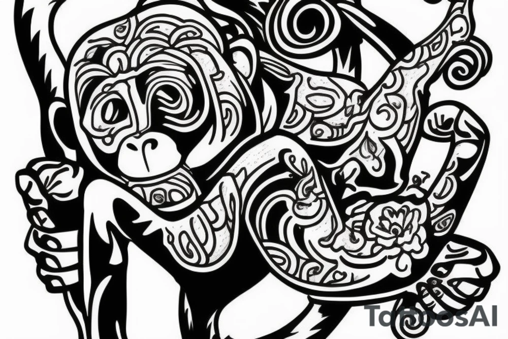 monkey tattoo idea
