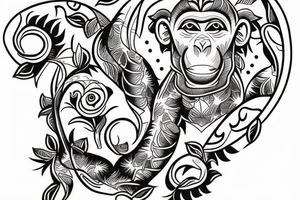 monkey tattoo idea