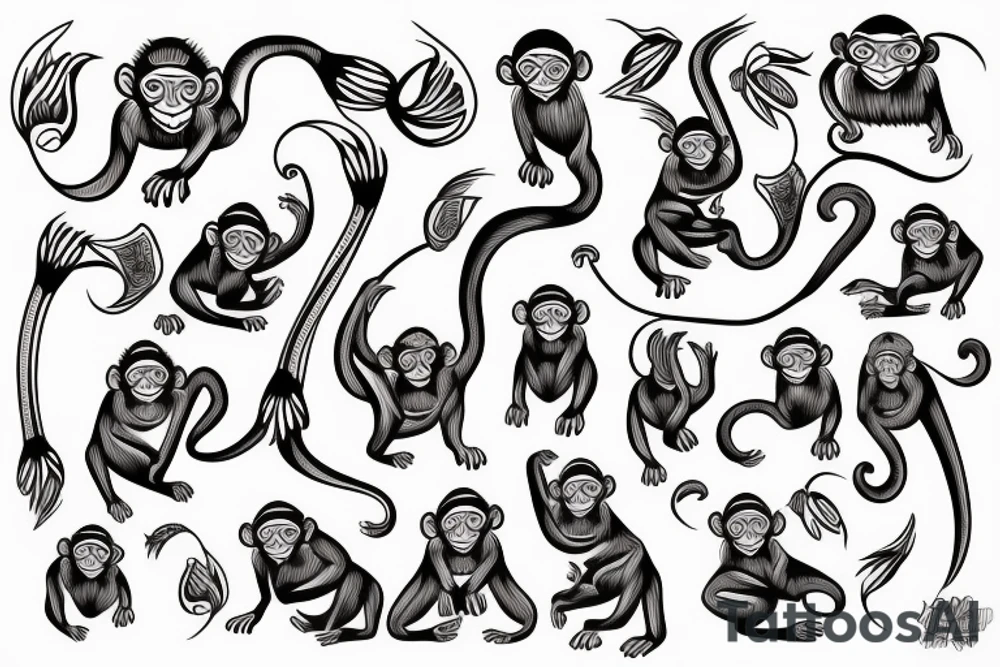 monkey tattoo idea