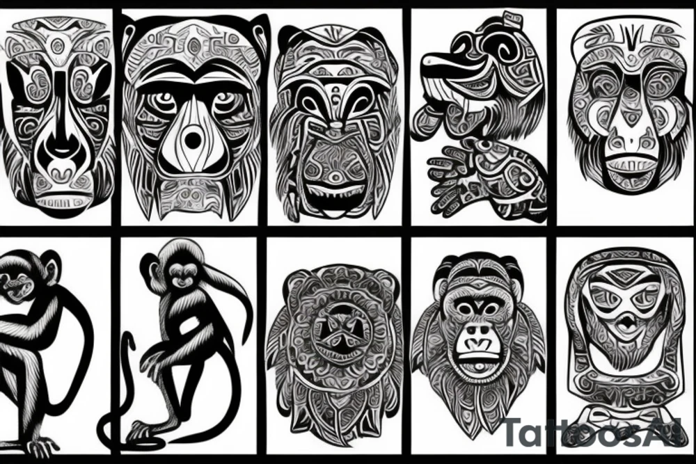 monkey tattoo idea