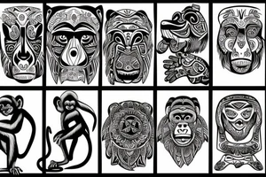 monkey tattoo idea