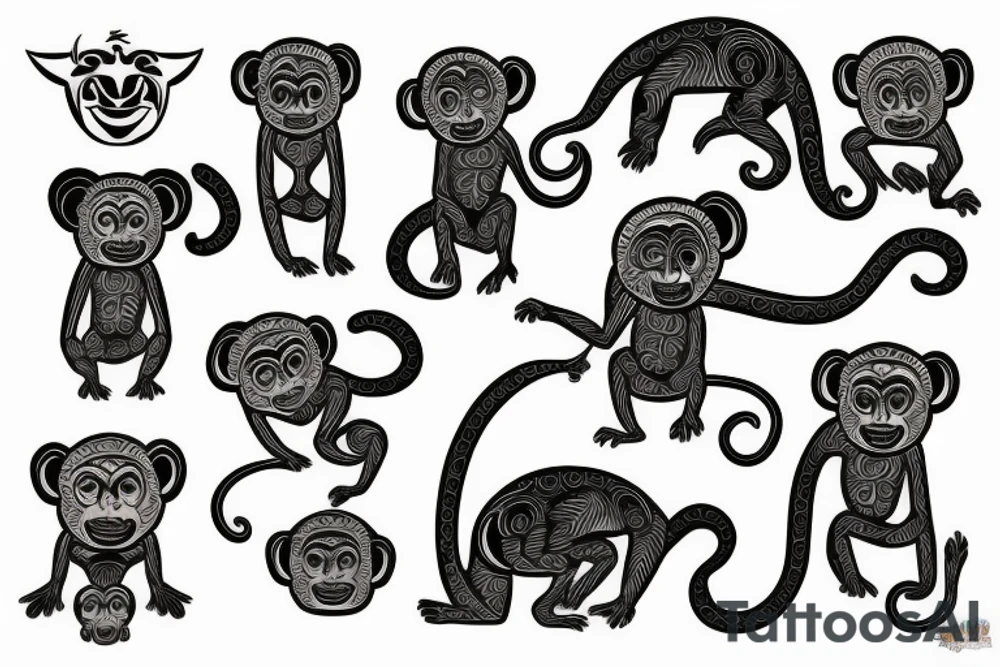 monkey tattoo idea