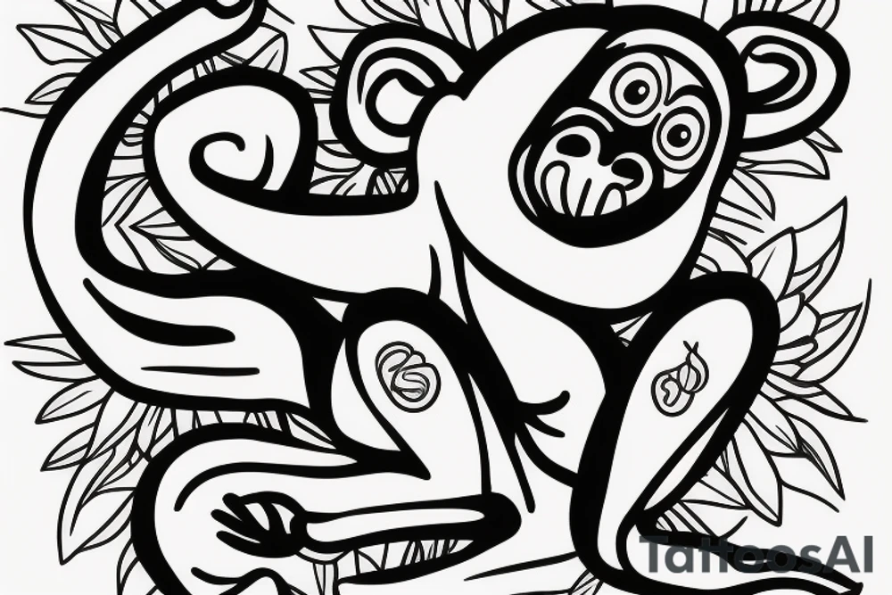 monkey tattoo idea