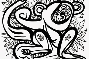 monkey tattoo idea