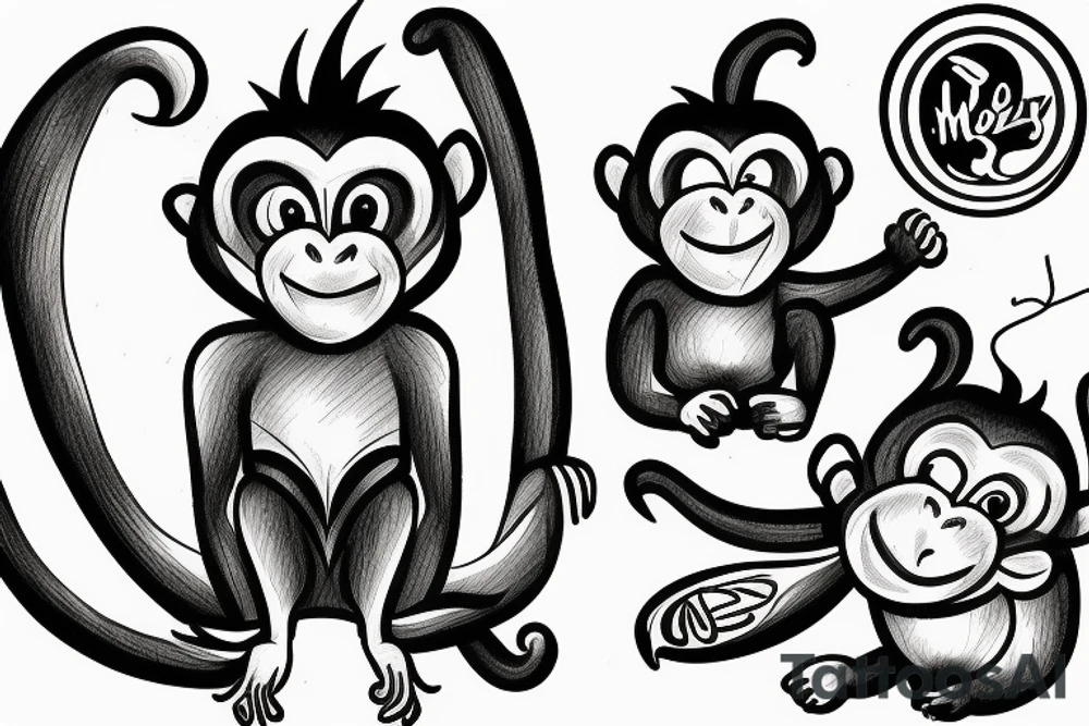 monkey tattoo idea