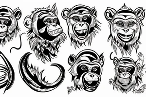 monkey tattoo idea