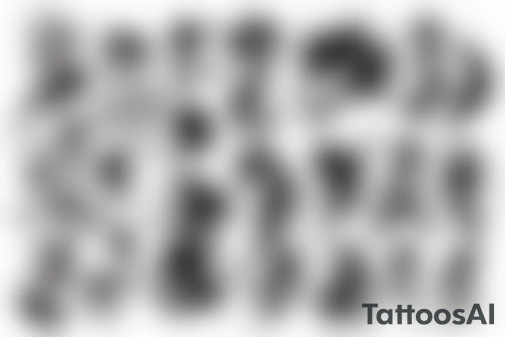 anime character with fire effects tattoo idea