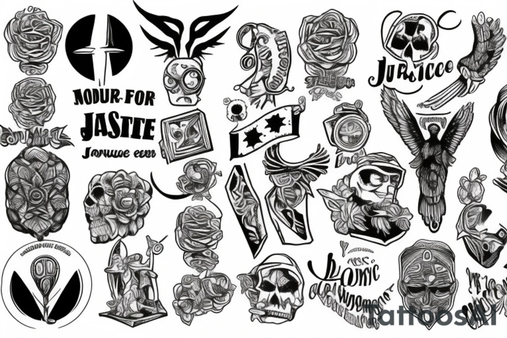 Images for Justice, moderation, courage, wisdom tattoo idea