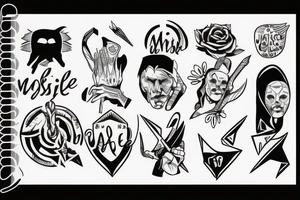 Minimalist Images for Justice, moderation, courage, wisdom tattoo idea