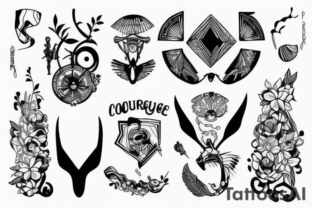 Minimalist Images for courage tattoo idea