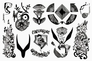 Minimalist Images for courage tattoo idea