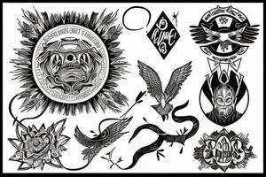 Wisdom, courage, justice, temperance tattoo idea