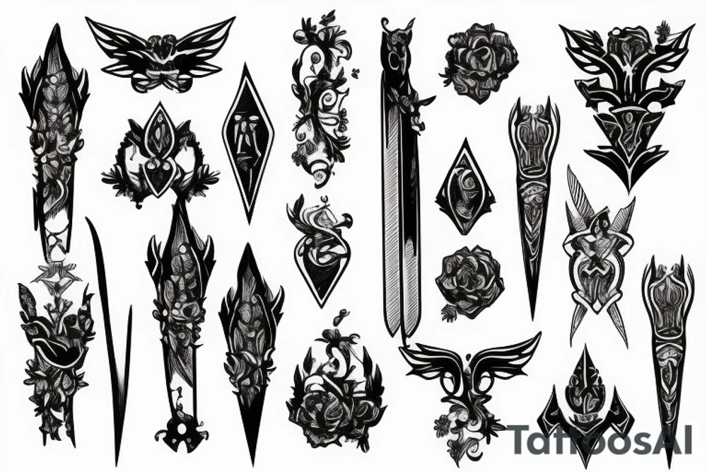 dagger tattoo idea