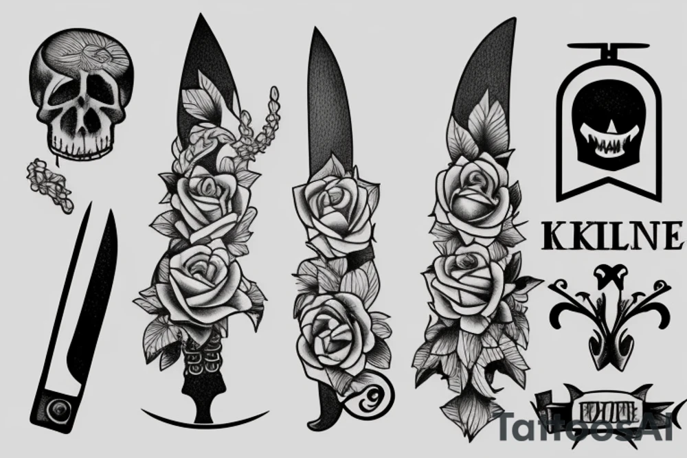 knife tattoo idea
