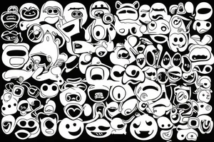 emoji monkey tattoo idea