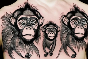 emoji monkey tattoo idea