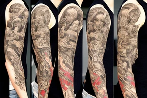 Sleeve Tattoo for Ukrainian soldier tattoo idea