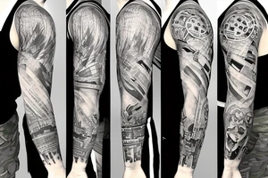 Sleeve Tattoo for Ukrainian soldier tattoo idea