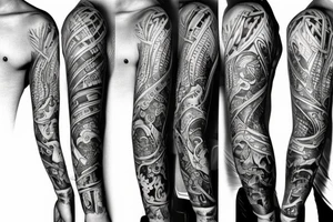 Sleeve Tattoo for Ukrainian soldier tattoo idea