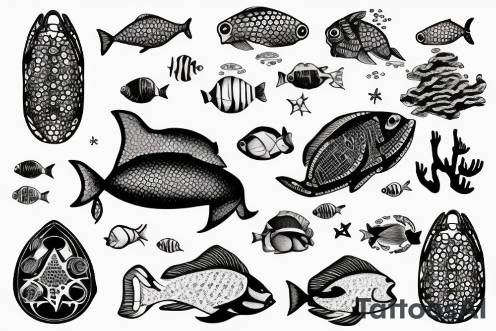 underwater robot tattoo idea